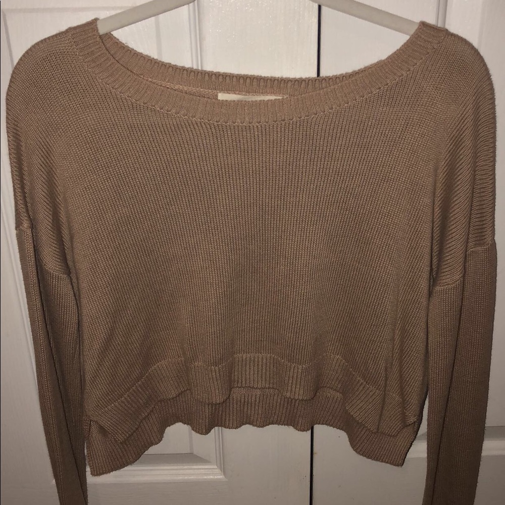 Cropped brown/neutral sweater